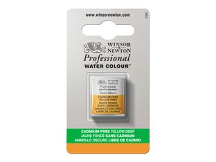Winsor & Newton Professional Water Colour - peinture - aquarelle - jaune profond sans cadmium - demi-plateau