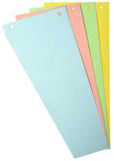100 fiches intercalaires trapézoïdales - couleurs assorties