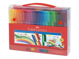 Faber-Castell CONNECTOR - feutre - couleurs vives assorties (pack de 60)