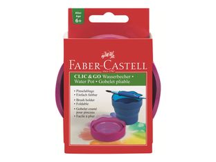 Faber-Castell Click & Go - Tasse à eau - rose - verre