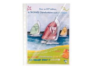 Exacompta - 10 pochettes perforées - ouverture par le haut et par le côté  - A4 - lisse - 6/100