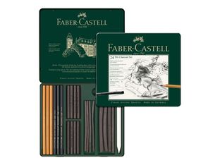 Faber-Castell PITT Charcoal - Ensemble de crayons, crayons mélangeurs et de fusains