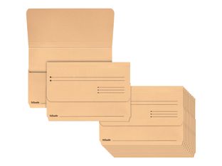 Esselte - 25 Chemises à rabat avec dos extensible - 275 g/m² - chamois