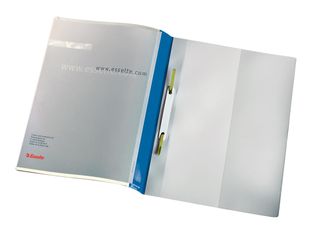 Esselte Panorama - chemise pour rapports - pour 250 feuilles - transparent avec dos bleu (pack de 25)