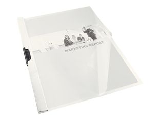 Esselte Vivida - chemise à clip - pour A4 - capacité : 25 feuilles - blanc vif avec couverture transparente
