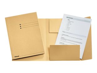 Esselte - chemise à 3 rabats - A4 - pour 250 feuilles - chamois