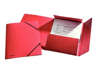 Esselte Rainbow - chemise à 3 rabats - A4 - pour 350 feuilles - rouge