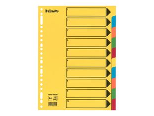 Esselte - intercalaire - 10 positions - A4 - à onglets