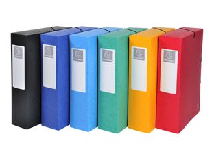 Exacompta - Boîte de classement en carte lustrée - dos 80 mm - disponible dans différentes couleurs