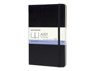 Moleskine Art Collection - Bloc d'esquisse - 13 x 21 cm - 104 pages - ivoire - uni - noir