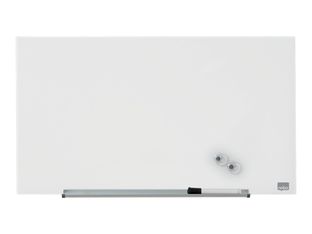 Nobo Diamond - Tableau blanc - montable sur mur - 677 x 381 mm - verre trempé - magnétique - blanc