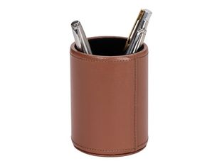 Quo Vadis Satiny - Pot à crayons - 7,5 x 10 cm - peau de vache - marron