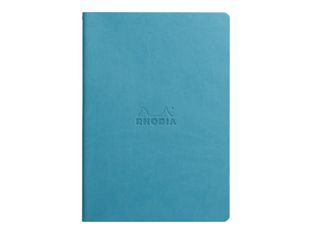 RHODIA Rhodiarama - Cahier de notes - A5 - 32 feuilles / 64 pages - ligné - couverture bleu turquoise
