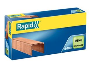 Rapid Standard - 5000 agrafes - 26/6 - cuivré