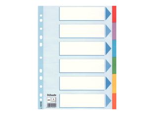 Esselte - Intercalaire 6 positions - A4 - à onglets