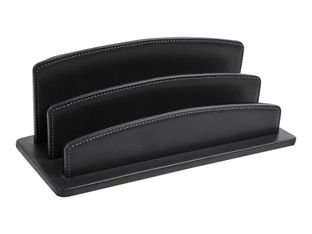 Quo Vadis Satiny - Trieur demi-rond 2 compartiments - 26 x 10,5 cm - noir