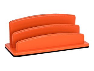 Quo Vadis Satiny - Trieur demi-rond 2 compartiments - 26 x 10,5 cm - orange