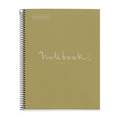 Notebook Eco Emotions, Carton recyclé, A4, quadrillage 5x5 mm, 80 feuilles de 1 couleur, Miquelrius, Vert.