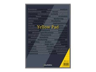 Aurora Office Superior - Bloc notes - agrafé - A4 (210 x 297 mm) - 80 feuilles - jaune - ligné
