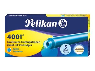 Pelikan 4001 - cartouche d'encre - turquoise (pack de 5)