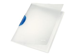 Leitz ColorClip Magic - Chemise à clip A4 - pour 30 feuilles - translucide avec pince bleue