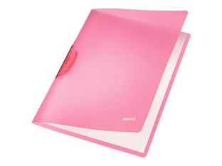 Leitz ColorClip Rainbow - Chemise à clip A4 - pour 30 feuilles - rouge transparent