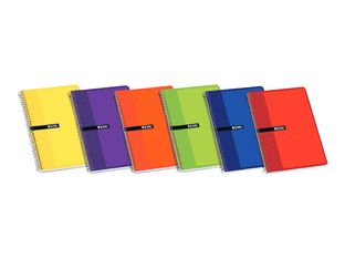 ENRI F° - Cuaderno - encuadernado espiral - 80 hojas / 160 páginas - cuadriculado - disponible en diferentes colores