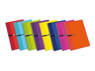 ENRI F° - Cuaderno - encuadernado espiral - 80 hojas / 160 páginas - cuadriculado - disponible en diferentes colores