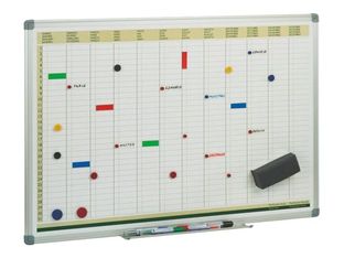 Faibo - Placa de planificador de secado en seco - anual - montaje en pared - 600 x 900 mm - metal - magnético