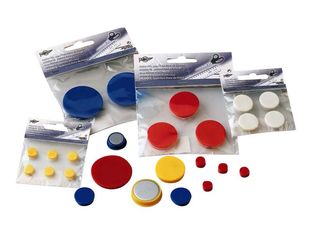 Faibo - Imán - círculo - 1 cm de diámetro - blanco (paquete de 6) - para P/N: 1011-6, 1011-7, 1011-8, 1012-3, 1012-4, 1012-5, 1012-6, 1012-7, 1012-8, 840-4, 840-5