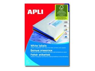 APLI PAPER - Autoadhesivo - blanco - 48.5 x 25.4 mm 4400 etiqueta(s) (100 hoja(s) x 44) etiquetas