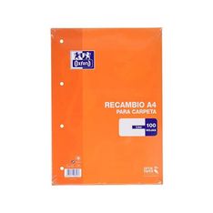 Oxford recambio A4 100 hojas lisas