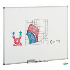 Pizarra blanca marco aluminio 122 x 100cm