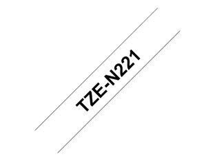 Brother TZe-N221 - Negro sobre blanco - rollo (0,9 cm x 8 m) 1 cinta(s) cinta no laminada - para Brother PT-D600, H110; P-Touch PT-1005, 1010, D210, D400, D450, E550, H110, P900, P950