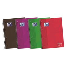 Oxford ebook 4 colores A4+ 120 hojas 5x5 separadores 50% hojas gratis