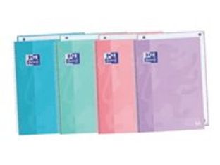 Oxford European Book 1 - Cahier de notes - reliure à spirale - A4 Plus - 80 feuilles / 160 pages - ligné - lavande - carton