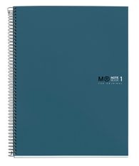 Notebook The Original, Couverture rigide, A4, lignes horizontales, 80 feuilles de 1 couleur, Miquelrius, Océan.