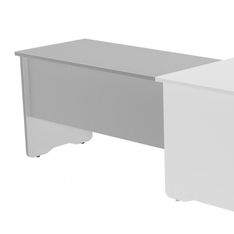 Ala para mesa de oficina serie work 100x60 aluminio-gris precio solo para el ala, la mesa principal se compra