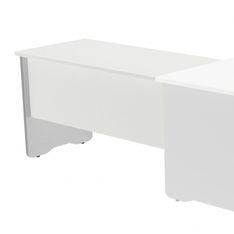 Ala para mesa de oficina serie work 100x60 aluminio- blanco precio solo para el ala, la mesa principal se comp
