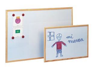 Faibo - Encerado - montaje en pared - 400 x 600 mm - magnético - blanco metálico