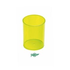 Cubilete plastico fluor transparente amarillo