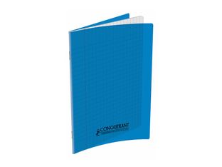 Conquérant Classique - Cahier polypro 17 x 22 cm - 48 pages - grands carreaux (Seyes) - bleu