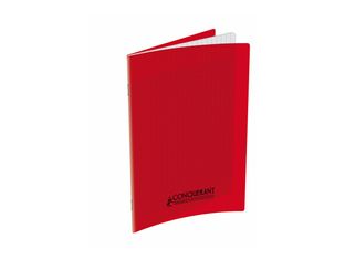 Conquérant Classique - Cahier polypro A4 (21x29,7cm) - 140 pages - grands carreaux (Seyes) - rouge