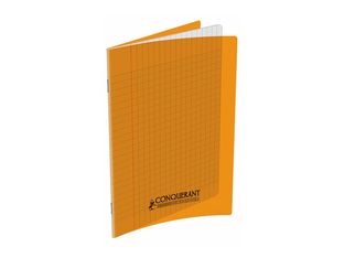 Conquérant Classique - Cahier polypro 17 x 22 cm - 48 pages - grands carreaux (Seyes) - orange