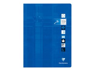 Clairefontaine Metric - Cahier de travaux pratiques (TP) pour déficients visuels - 24 x 32 cm - 64 pages - Grands carreaux noirs agrandis - Disponible en différents coloris
