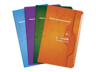 Calligraphe 7000 - Répertoire 9 x 14 cm - 96 pages - petits carreaux - disponible dans différentes couleurs