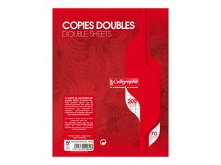 Calligraphe 7000 - copies doubles - 200 pages - 17 x 22 cm - grands carreaux (Seyes) - non perforées
