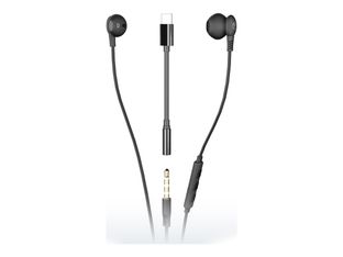 Ryght OSiS - Écouteurs filaire avec micro - intra-auriculaire - jack 3,5mm, USB-C - noir