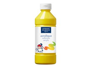 Lefranc Bourgeois Enfants - peinture - peinture acrylique - jaune primaire - 500 ml