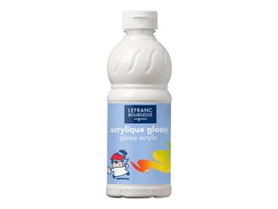 Lefranc Bourgeois Glossy - Peinture acrylique - blanc - 500 ml